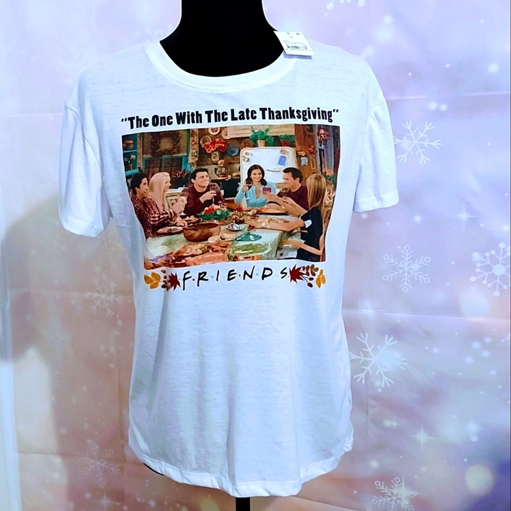 FRIENDS TEE SHIRT (THE ONE WITH THE LATE THANKSGIVING GRAPHIC) SIZE S